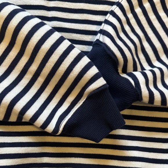 Aerie Women's Navy and White Striped Crewneck Sweater - Picture 3 of 5